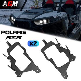 PACK 2 optiske udskiftningsstøtter til originale forlygter Polaris RZR - AGM Vision