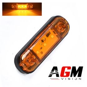 Feu de gabarit LED latéral ovale (orange) - 9 cm - AGM Vision