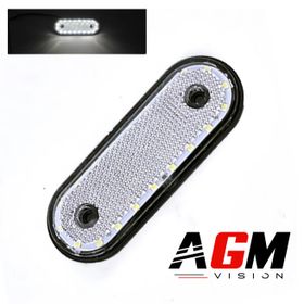 Feu de gabarit LED blanc catadioptre - 12 cm - AGM Vision
