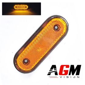 Feu de gabarit LED ORANGE Catadioptre - 12 CM - AGM Vision