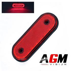 Feu de gabarit LED ROUGE Catadioptre - 12 CM - AGM Vision