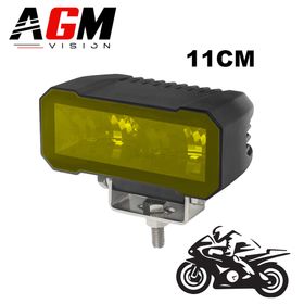 Mini barre LED moto Dark Racer Gold Driving 11 cm - AGM Vision