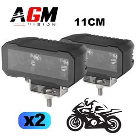 Kit 2 MINI BARRES LED MOTO DARK RACER DRIVING 11CM - AGM Vision