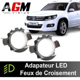 2x Adaptateurs LED Feux de Croisement Volkswagen Tiguan 2007-2011 - AGM Vision