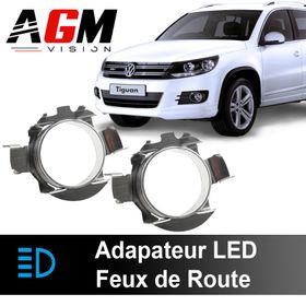 2x Adaptateurs LED Feux de route Volkswagen Tiguan 2007-2011 - AGM Vision