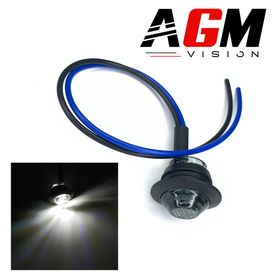 Feu de gabarit LED rond noir fumé - Ø 2 cm - AGM Vision