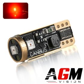 LED-pære T10-WR5W W5W ROYAL (Rød) - AGM Vision