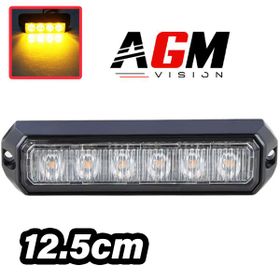 Feu de pénétration 6 LED strobe puissant 12,5 cm - AGM Vision