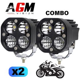 KIT 2 PHARES LED MOTO SPOT ST-R 80W - AGM Vision