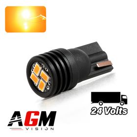 Ampoule LED T10-WY5W FRONT LED (orange) Camion 24 Volts - AGM Vision