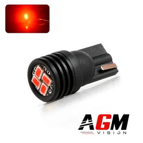 LED-pære T10-WR5W FRONT LED - Rød - AGM Vision