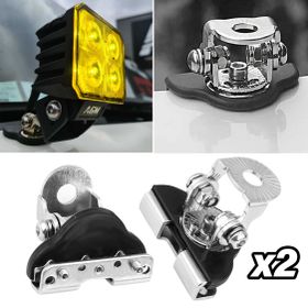 PACK 2 SUPPORTS À PINCE POUR CAPOT - RÉGLABLE - PHARE LED & BARRE LED - AGM Vision