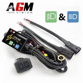 Câblage LED Bluetooth : Croisement / Route / Strobe - AGM Vision