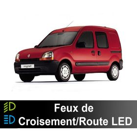 Pack feux de croisement/route LED Renault Kangoo 1 1997 à 2010 - AGM Vision