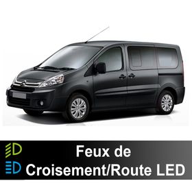 Pack feux de croisement/route LED Citroën Jumpy 2 2007 à 2016 - AGM Vision