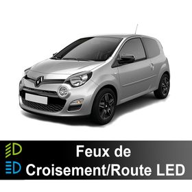Pack LED Feux de croisement & route Renault Twingo 2 2007 à 2014 - AGM Vision