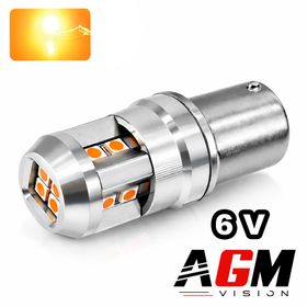 Ampoule LED P21W-BA15S SMART (Orange) 6 VOLTS - AGM Vision