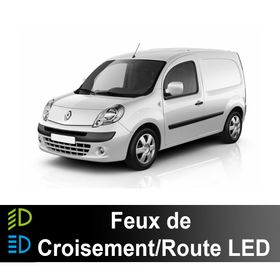 Pack feux de croisement/route LED Renault Kangoo 2 2007 à 2021 - AGM Vision