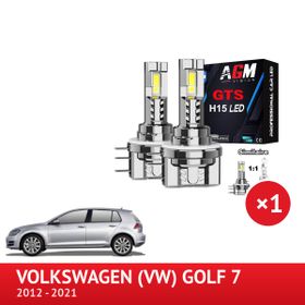 Pack LED Feux de Jour/Feux de Route Volkswagen Golf 7 (Ampoule H15) 2012 à 2016 - AGM Vision