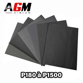 Pack de 6 feuilles abrasives pour le ponçage manuel des phares - AGM Vision