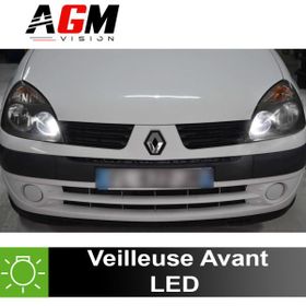 PACK LED Veilleuses Avant Renault Clio 2 de 1998 à 2012 - AGM Vision