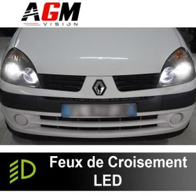 PACK LED Feux de croisement Renault Clio 2 de 1998 à 2012 - AGM Vision