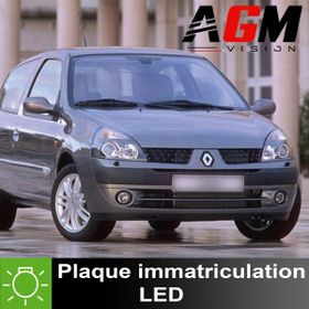 PACK LED Éclairage Plaque d'Immatriculation Renault Clio 2 de 1998 à 2012 - AGM Vision