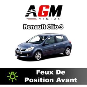PACK LED Veilleuses Avant Renault Clio 3 de 2005 à 2014 - AGM Vision