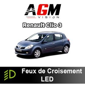 PACK LED Feux de croisement Renault Clio 3 de 2005 à 2014 - AGM Vision