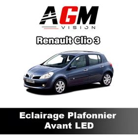 PACK LED Plafonnier Avant Renault Clio 3 de 2005 à 2014 - AGM Vision