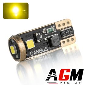 LED-pære T10-W5W ROYAL (Gul 3000K) - AGM Vision