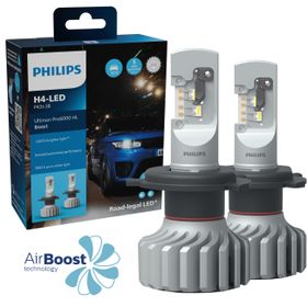 Κιτ λαμπτήρων LED H4 εγκεκριμένο για χρήση στον δρόμο Philips Ultinon Pro6000 Boost HL - AGM Vision