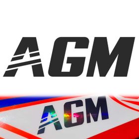 Autocollant Noir Holo AGM (12 cm) - AGM Vision