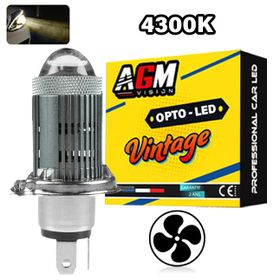 Ampoule LED H4 OPTO ventilée avec loupe - AGM Vision