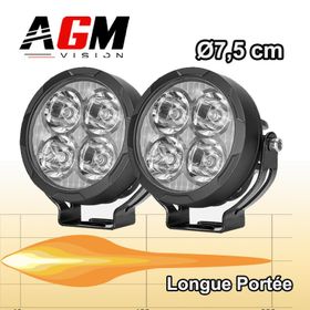 KIT 2 PHARES LED SUPER 4 R50W, Longue Portée - AGM Vision