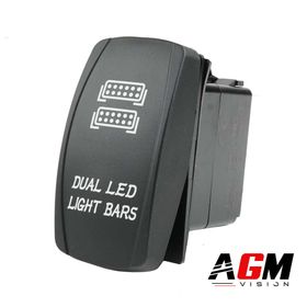 Buton întrerupător cu două bare LED (cu iluminare) - AGM Vision