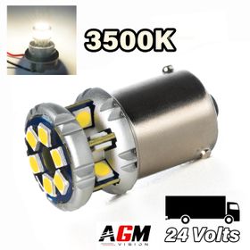Ampoule LED R5W-R10W 4500K-3500K Mini Ultra Power Blanc Chaud 24V - AGM Vision