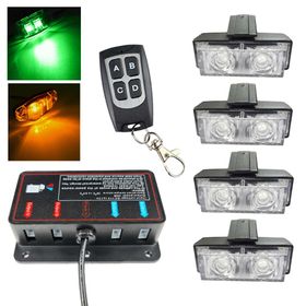 PACK 4 STROBES LED GRILL (GRÖN / ORANGE) - AGM Vision
