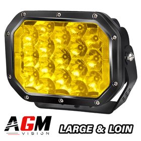 Rektangulært gult LED-lyskaster Max-Power 120W - AGM Vision