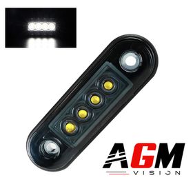 LED DARK NOVA markeringslys (Hvit) - 8 CM - AGM Vision