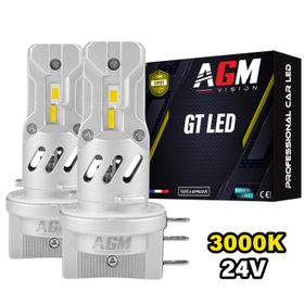Kit Ampoules LED H15 GT - JAUNE 3000K - 24 Volts - AGM Vision
