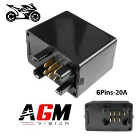 LED relé / přerušovač směrových světel pro motocykl - 6 pinů - MT4 SUZUKI - AGM Vision