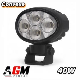 LED arbejdslygte oval konveks roterende 360° - bredt spektrum 120° - AGM Vision