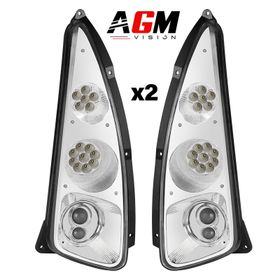 Kit 2 faruri New Holland, 2 faruri Bi-LED 50W/25W + lumini suplimentare 90W + 60W - AGM Vision