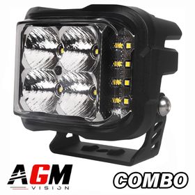 Firkantet LED-lykt 52W Hyper Side – Combo- eller Flood-versjon - AGM Vision