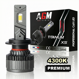 LED-lampa H7 Titanium XS - V2 - varmvit 4300 K - AGM Vision