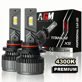 Kit ampoules LED HB3 - 9005 Titanium XS - V2 - blanc chaud 4300 K - AGM Vision