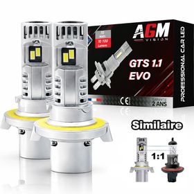 Kit de lâmpadas LED H13 GTS 1.1 EVO R70W - Ventilado - Branco 6500K - AGM Vision