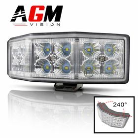 Mini Phare de travail LED rectangulaire grand angle 240° - AGM Vision