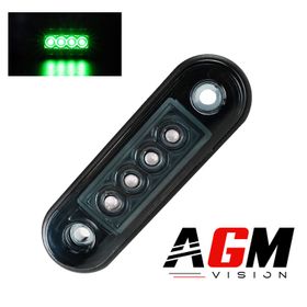 LED markeringslys DARK NOVA (Grønn) - 8 cm - AGM Vision